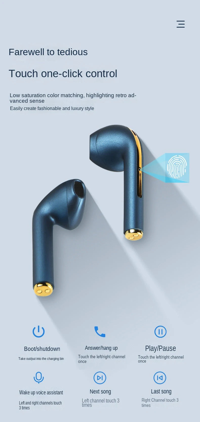 Wireless Bluetooth Earbuds – Noise-Canceling, Waterproof, In-Ear Sports Headphones