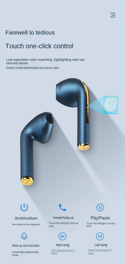 Wireless Bluetooth Earbuds – Noise-Canceling, Waterproof, In-Ear Sports Headphones
