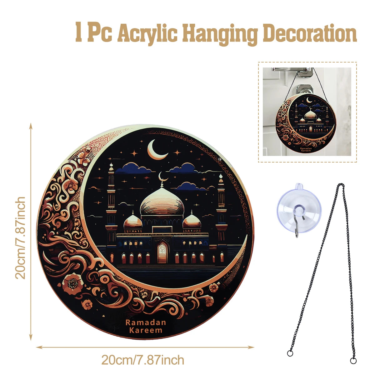 Ramadan Hanging Ornaments – Eid Mubarak Home Decor 2025