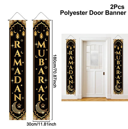 Eid Mubarak Door Banner – Ramadan Decoration 2025 for Home & Porch