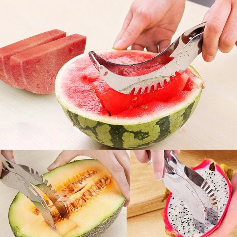 Stainless Steel Windmill Watermelon Cutter - Fruit Slicer Tool for Kitchen Accessories