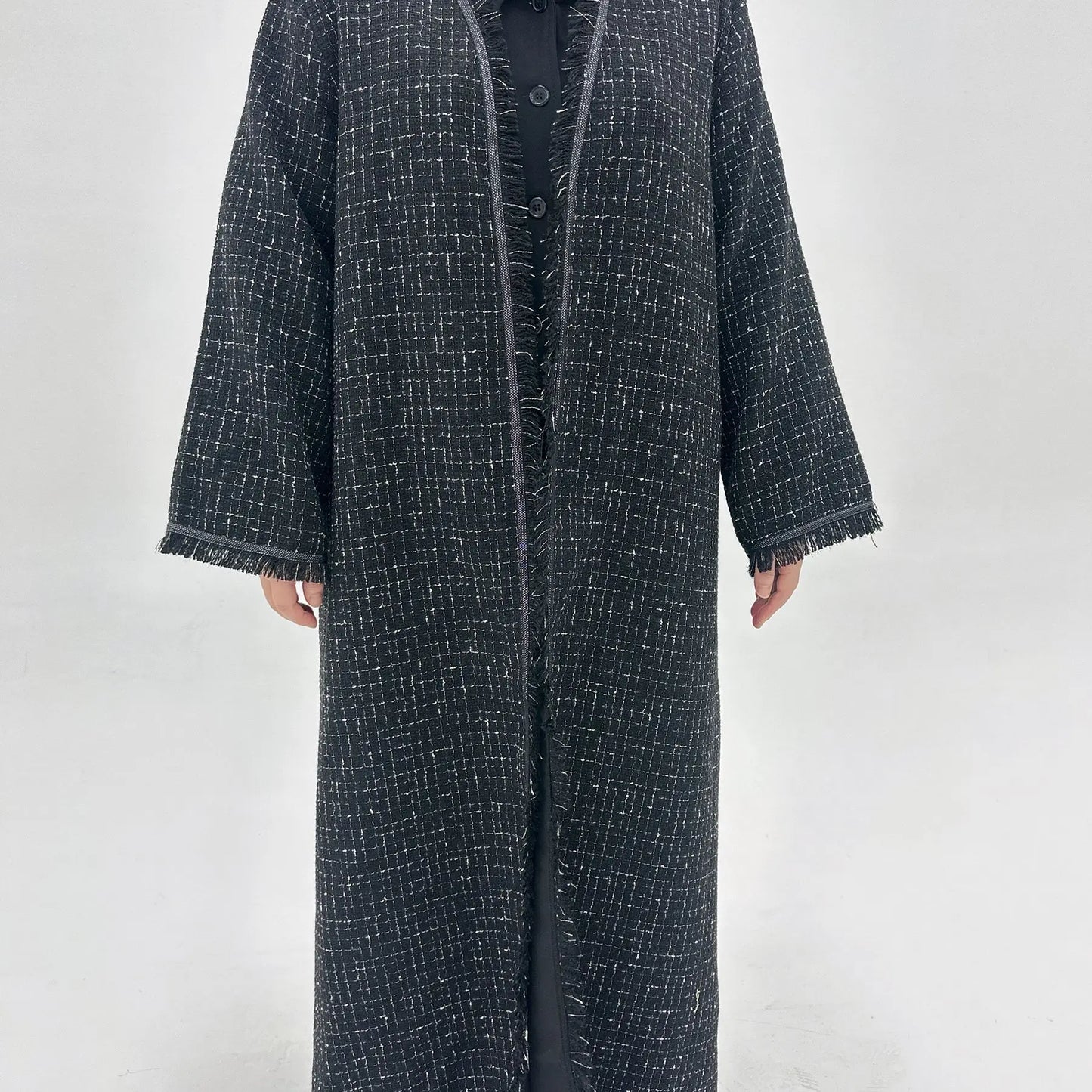 Winter Thicken Abaya for Women - Muslim Eid Long Robe Kaftan for Ramadan and Dubai Style 2025