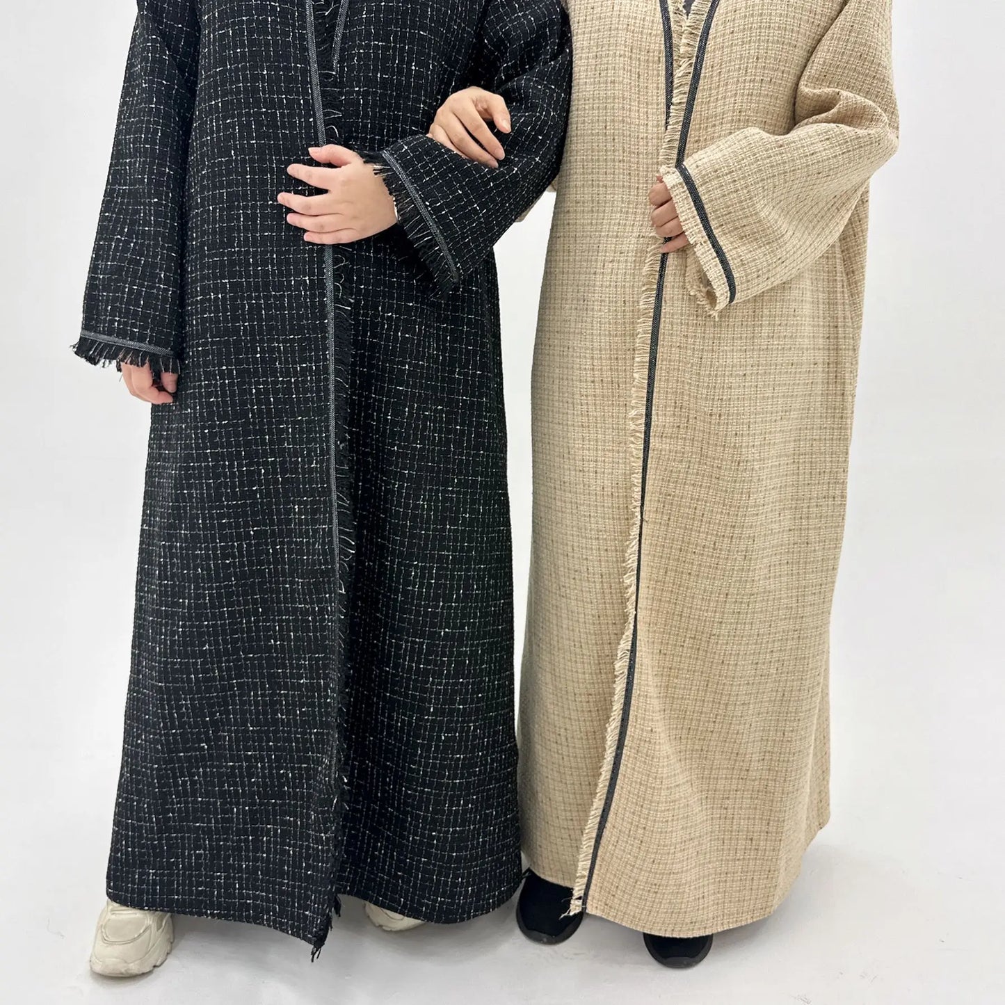 Winter Thicken Abaya for Women - Muslim Eid Long Robe Kaftan for Ramadan and Dubai Style 2025