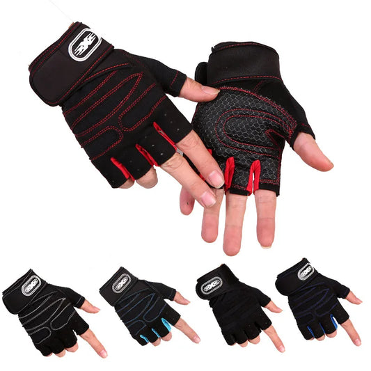 Fingerless Weightlifting Gloves - Half Finger Gym Gloves for Men & Women