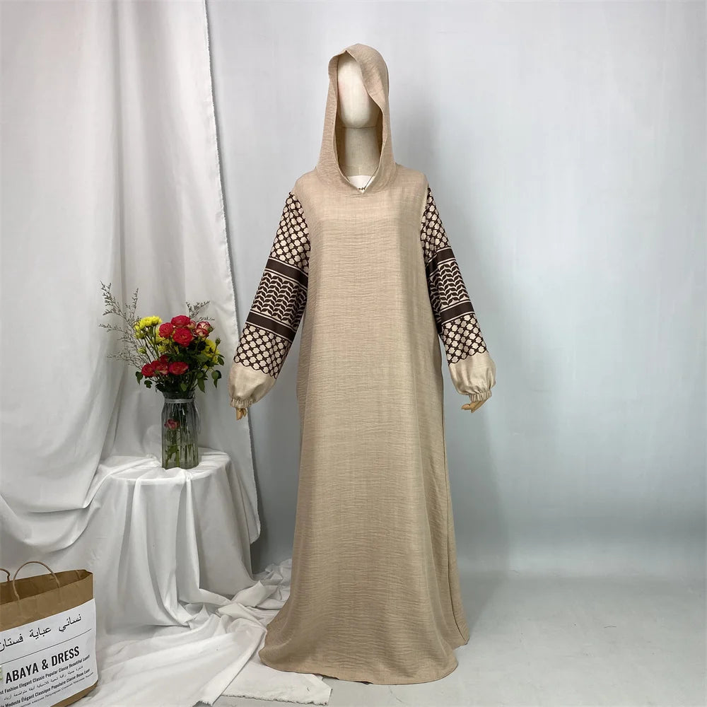 Ramadan Hooded Abaya Dress For Women – Modest Turkey Kaftan Islamic Hijab Robe Dubai Style