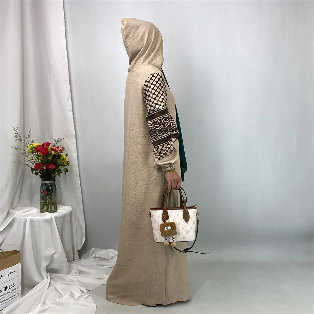 Ramadan Hooded Abaya Dress For Women – Modest Turkey Kaftan Islamic Hijab Robe Dubai Style