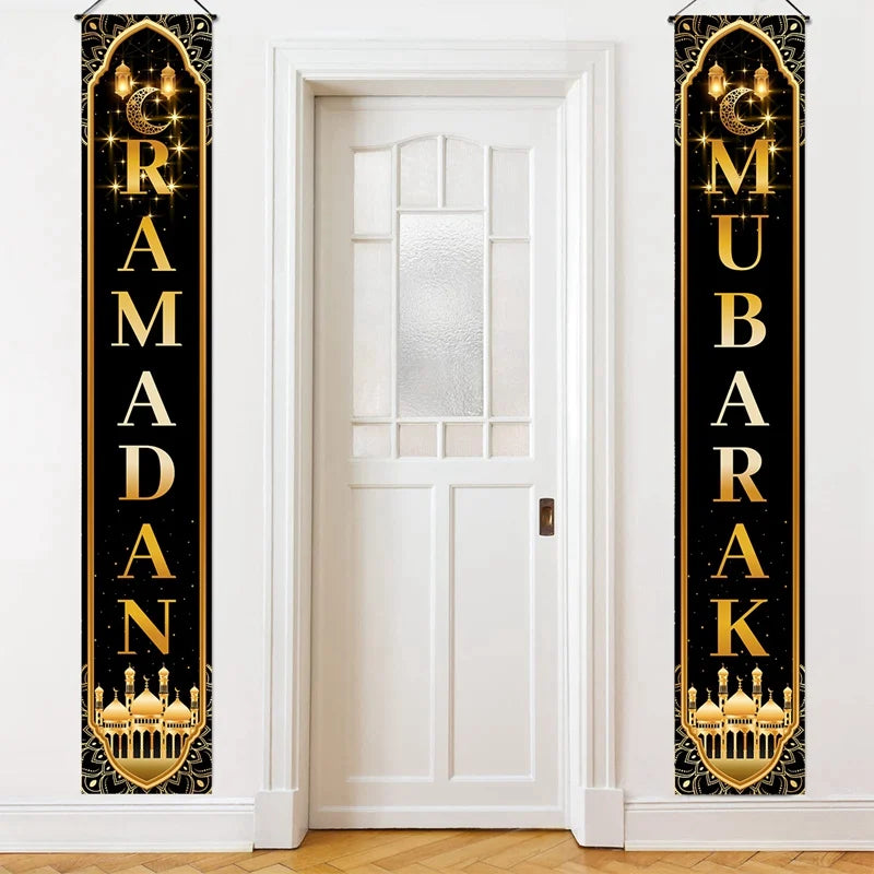 Eid Mubarak Door Banner – Ramadan Decoration 2025 for Home & Porch