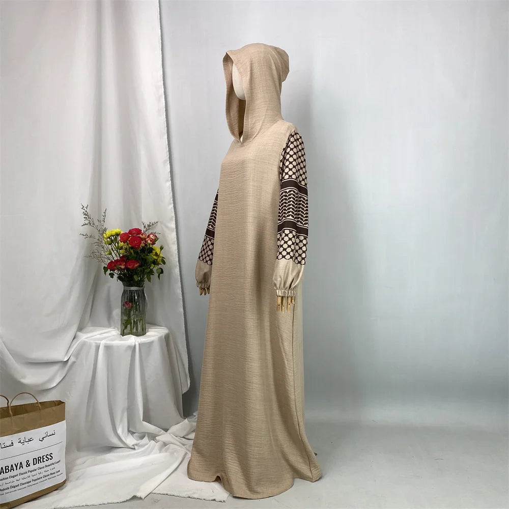 Ramadan Hooded Abaya Dress For Women – Modest Turkey Kaftan Islamic Hijab Robe Dubai Style
