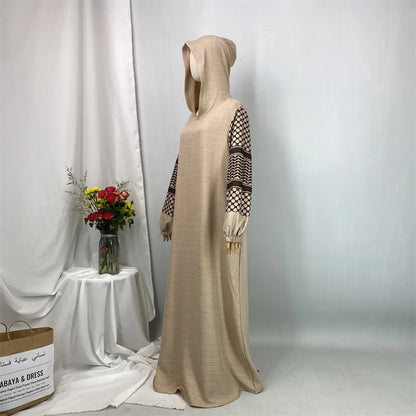 Ramadan Hooded Abaya Dress For Women – Modest Turkey Kaftan Islamic Hijab Robe Dubai Style