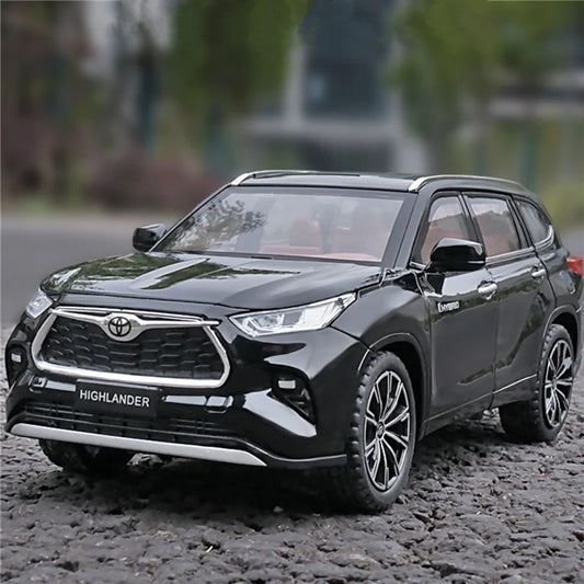 1:24 Highlander SUV Diecast Model – Alloy Toy Car with Sound & Light