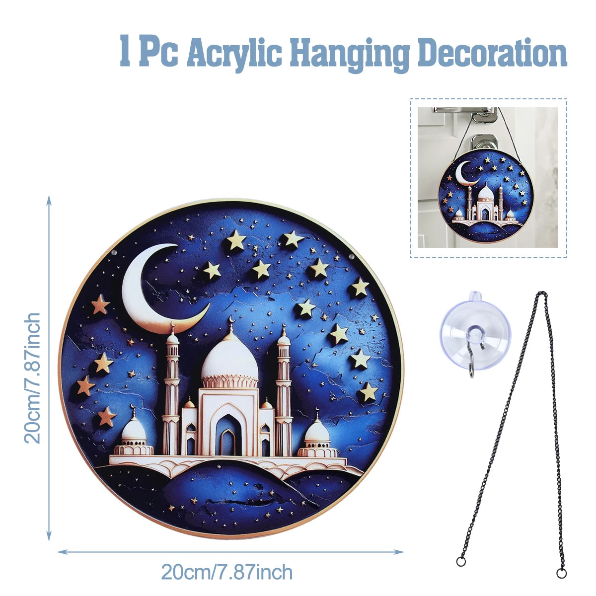 Ramadan Hanging Ornaments – Eid Mubarak Home Decor 2025