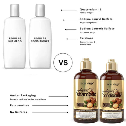Gentle Apple Cider Vinegar Shampoo & Conditioner – Anti-Dandruff, Hydrating, Gloss-Boosting Treatment for Dry Hair