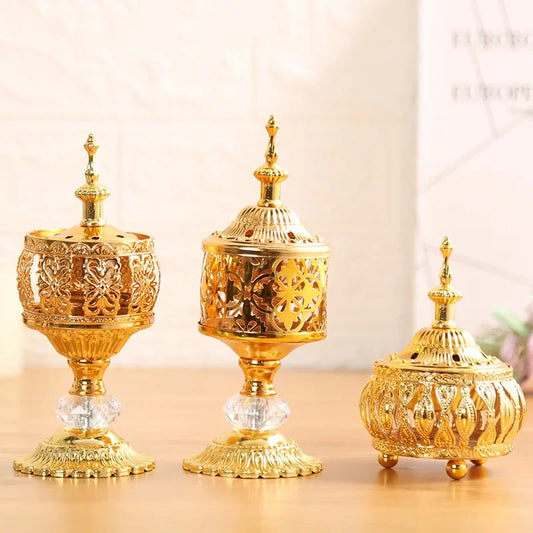 Eid Mubarak Golden Incense Tower - Ramadan Kareem Decoration 2024 - Islamic Party Supplies & Home Decor