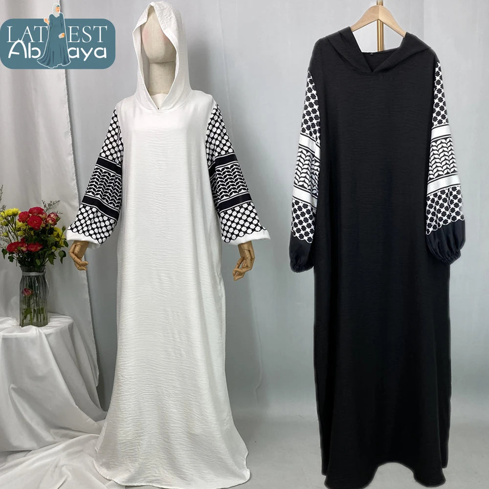 Ramadan Hooded Abaya Dress For Women – Modest Turkey Kaftan Islamic Hijab Robe Dubai Style