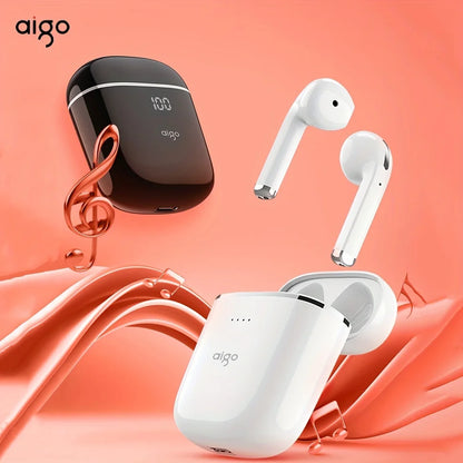 Aigo T18 Bluetooth 5.3 TWS Earbuds - Dual HD Mic Sports & Gaming Headset