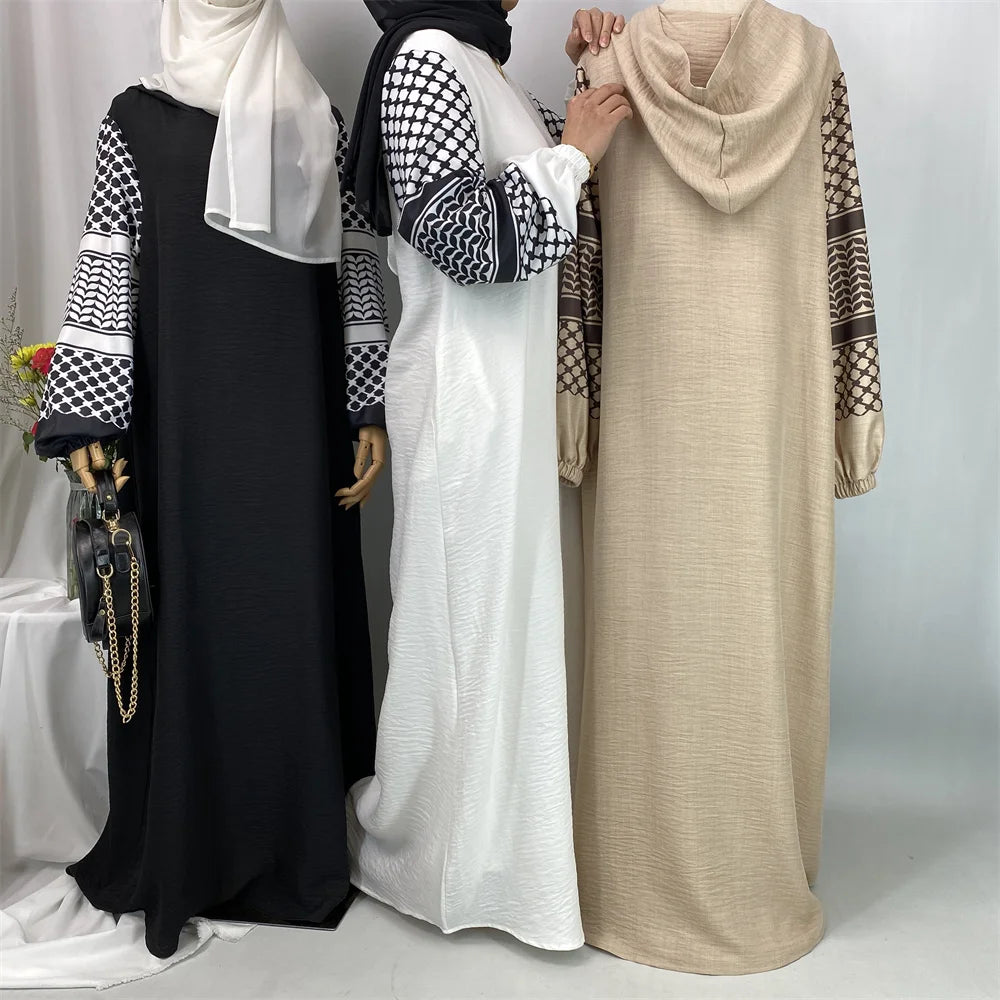 Ramadan Hooded Abaya Dress For Women – Modest Turkey Kaftan Islamic Hijab Robe Dubai Style
