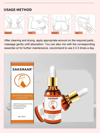 Stretch Marks Desalinate Essential Oil – Skin Care Cream for Maternity and Stretch Mark Treatment (20ml)