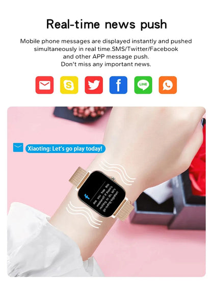 2024 Smartwatch for Men & Women – Full Touch Screen, Fitness Tracker, BT Call, Waterproof Sports Watch