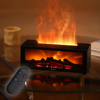Fireplace Flame Humidifier – Simulated Aromatherapy & Ambient Light, USB Plug-In