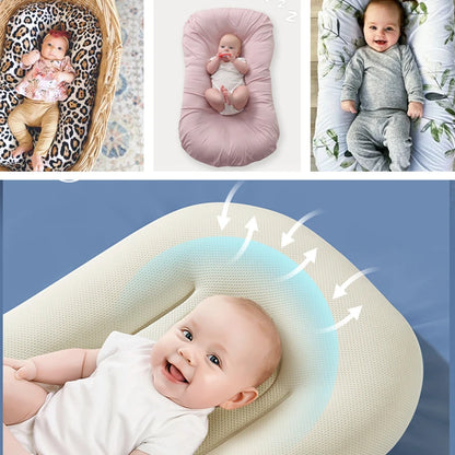 Portable Detachable Baby Crib – Machine-Washable, Biomimetic Design with Newborn Blanket