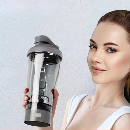 USB Rechargeable Electric Protein Shaker Bottle - Portable Mixing Cup
