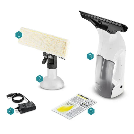 Karcher Wv1 Window Cleaner – Electric Glass Cleaning Tool With Strong Suction, Lightweight, Rechargeable, Multi-surface Use