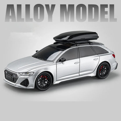 AUDI RS6 Avant Station Wagon Diecast Metal Car Model With Sound & Light – Luxury Alloy Toy Vehicle For Kids & Collectors