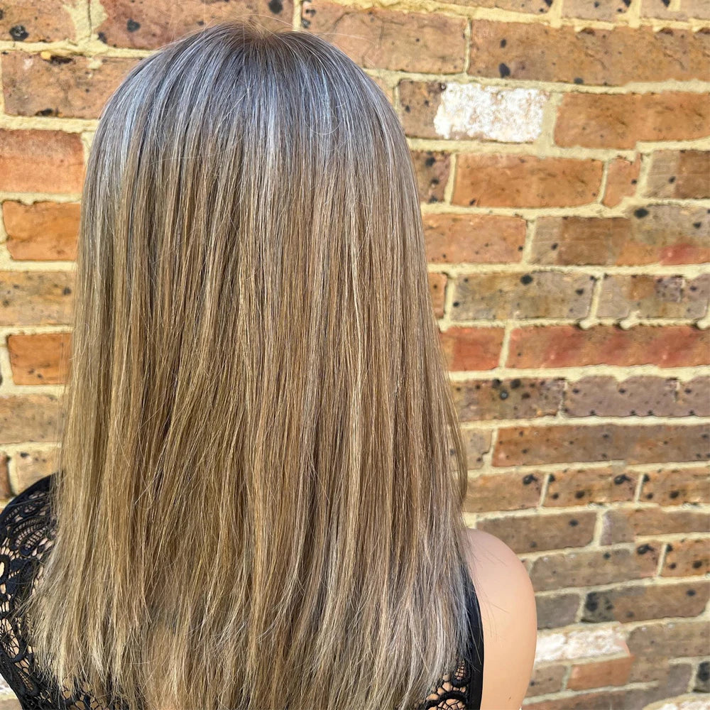 12” Brown Blonde Balayage Lace Front Wig – 100% Virgin European Human Hair Bob Wig, Pre-Plucked, HD Transparent Lace, 150% Density