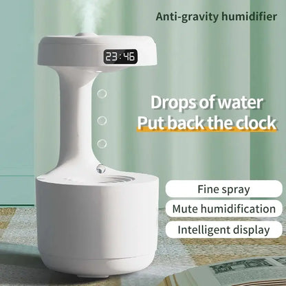 Anti-Gravity Water Droplet Air Humidifier - Ultrasonic Cool Mist Maker with LED Night Light