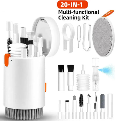 20-in-1 Multi-Functional Cleaning Tool Set for Cameras, Laptops, Phones, Keyboards, and Earphones