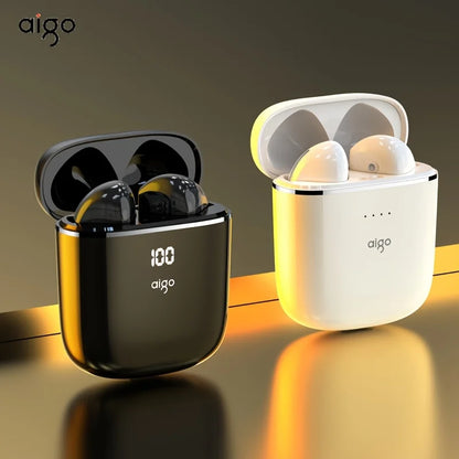 Aigo T18 Bluetooth 5.3 TWS Earbuds - Dual HD Mic Sports & Gaming Headset