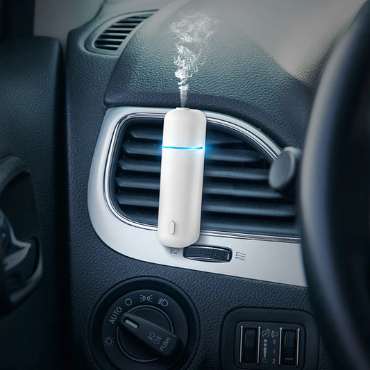 Luxury Car Air Freshener – Electric Essential Oil Diffuser Vent Clip – Waterless Mini Car Perfume Scent Dispenser