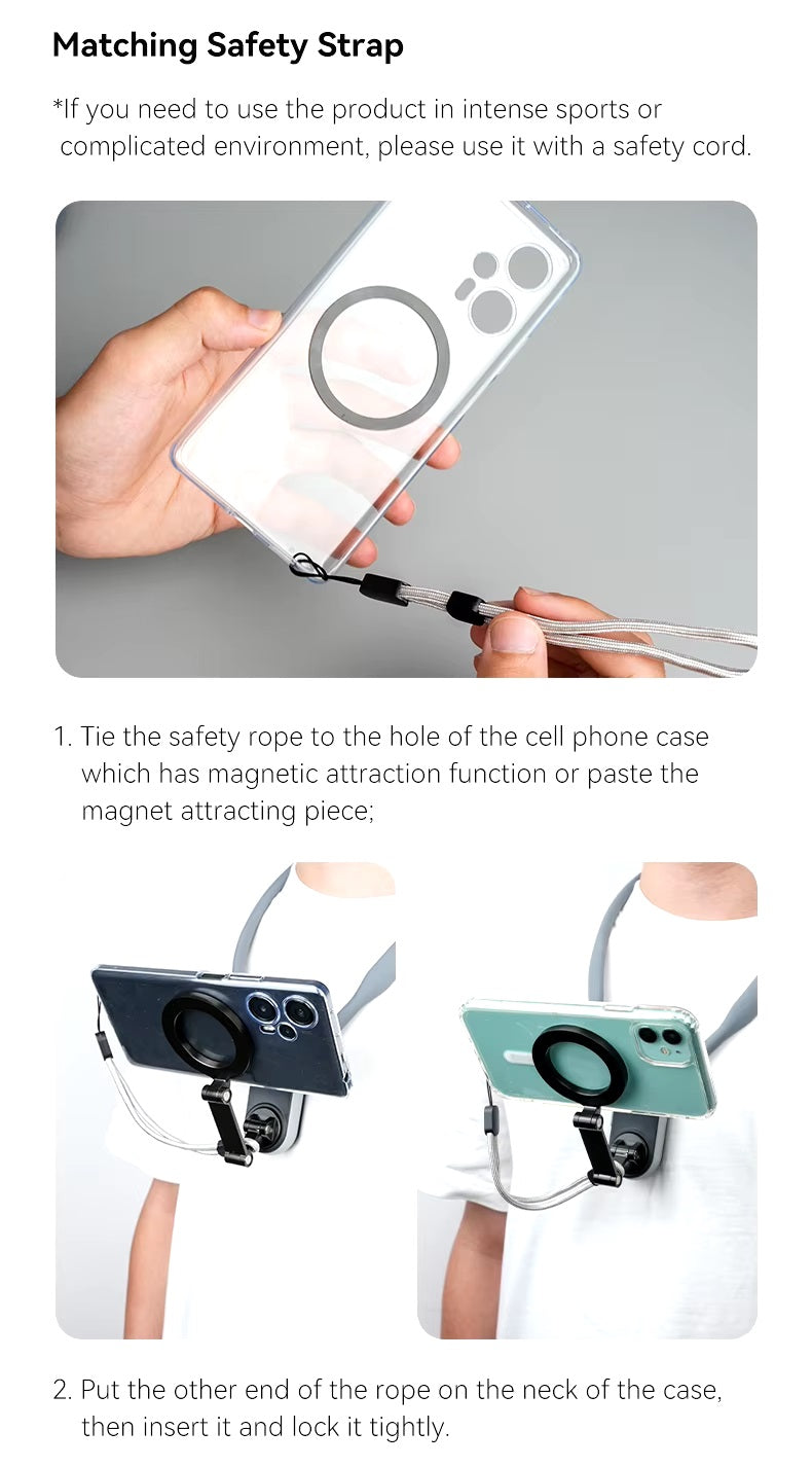 Magnetic Phone Hanging Neck Holder for Apple Devices