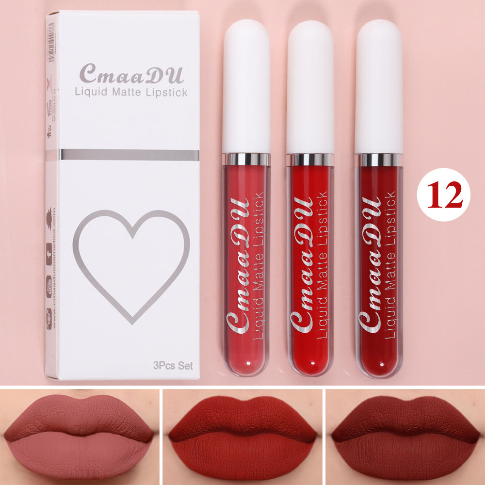 Waterproof Non-Stick Long-Lasting Lip Gloss Set – 3-Pack