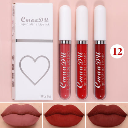 Waterproof Non-Stick Long-Lasting Lip Gloss Set – 3-Pack