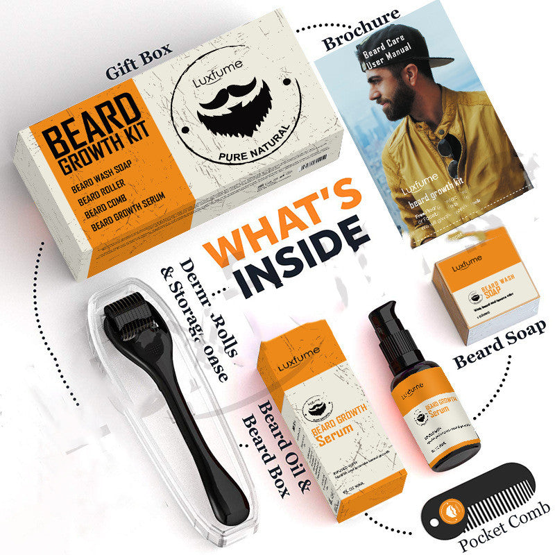 Beard Care Set – Cleaning & Nourishing Beard Kit with Turmeric & Apple Extract