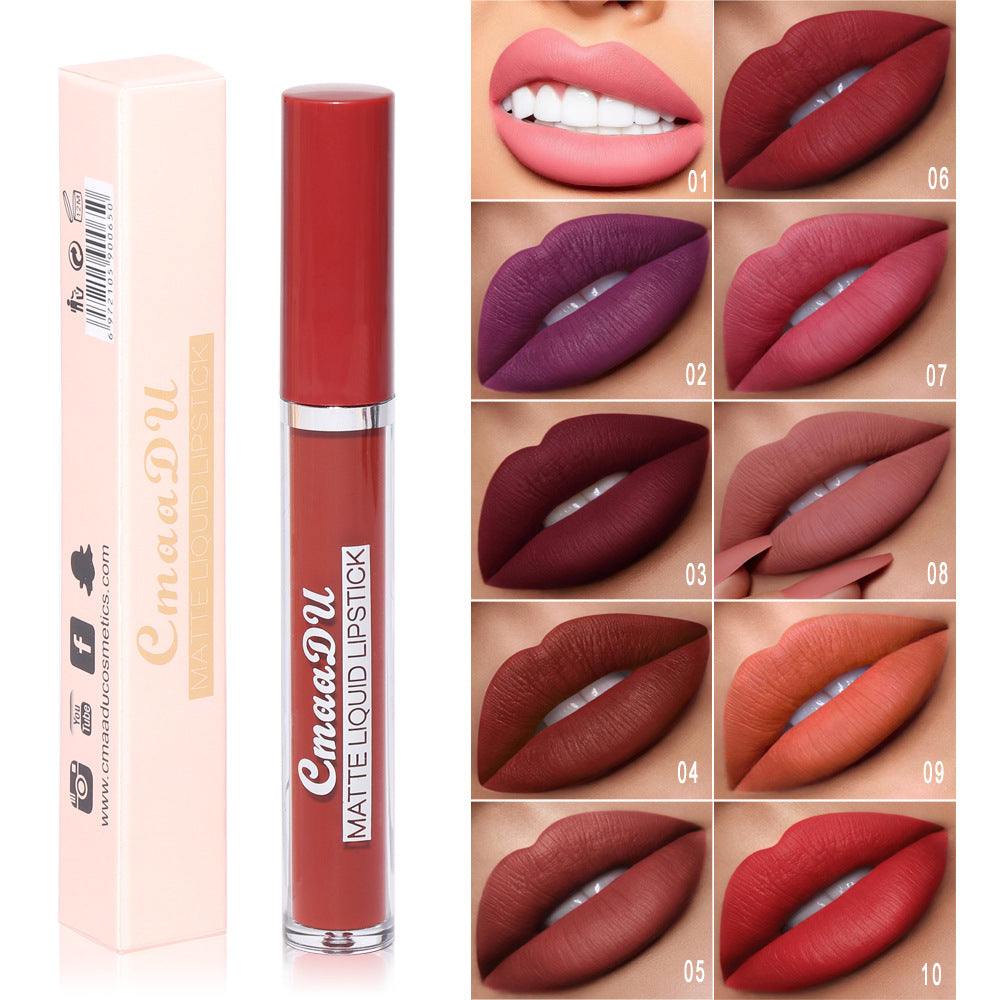 Non-Stick Waterproof Liquid Lip Gloss – Long-Lasting Shine