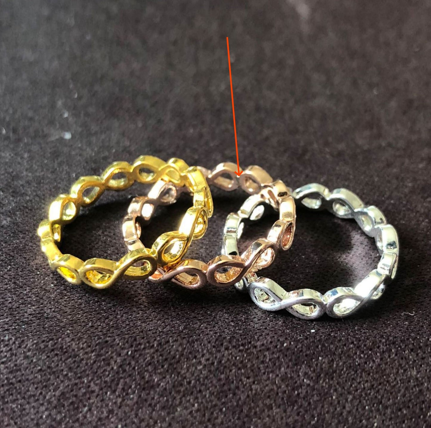 Simple Personality Hollow Out 8-Word Ring – Unisex, Adjustable Size