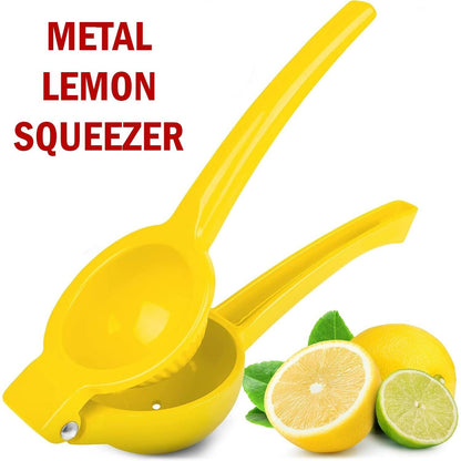 Metal Lemon Squeezer Juicer – Handheld Citrus Press for Lemons, Limes & Oranges