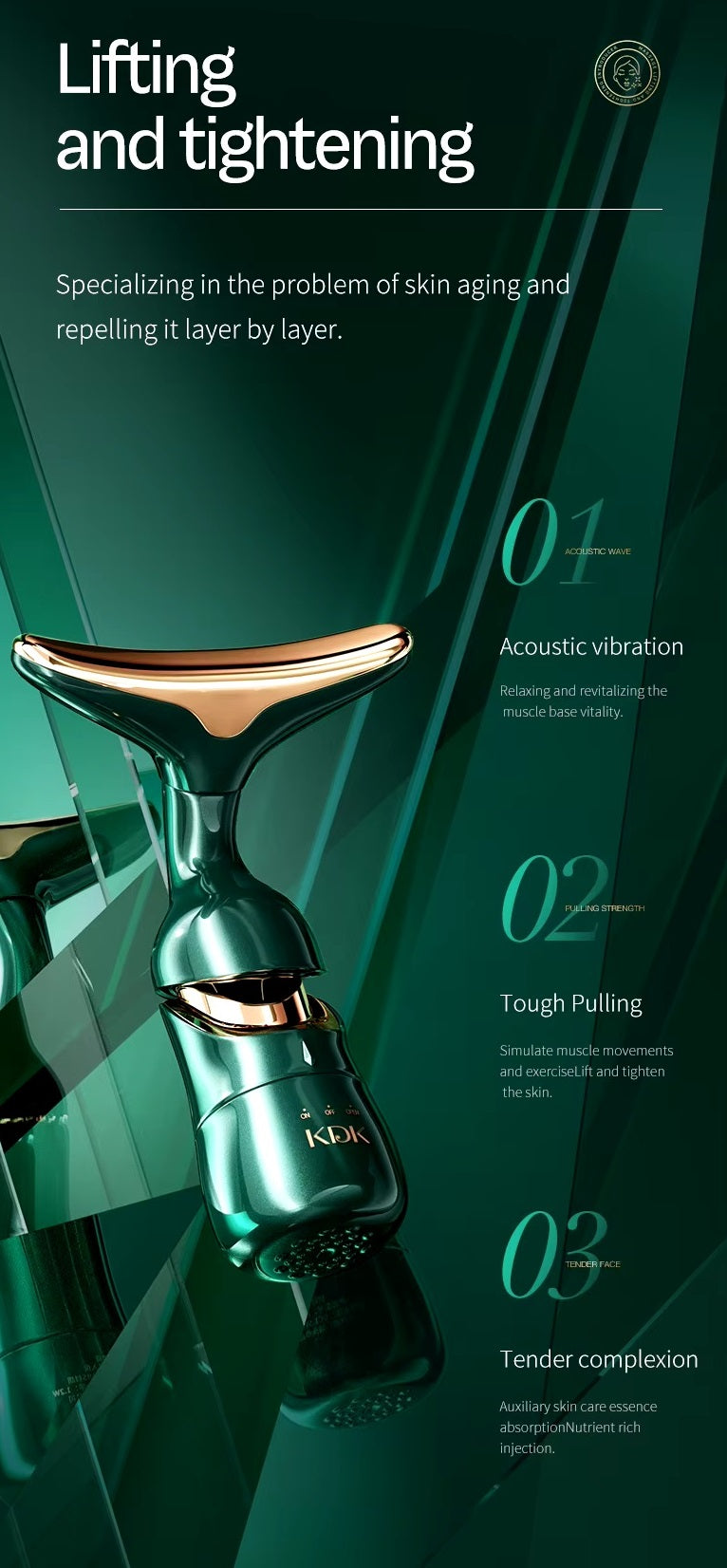 Multi-Functional Anti-Wrinkle Skin Rejuvenation Device - Neck, Face & Eye Lifting Massage Machine