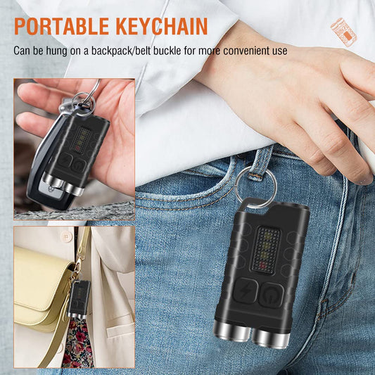 Mini Keychain Multifunctional Flashlight - Portable and Stylish LED Light