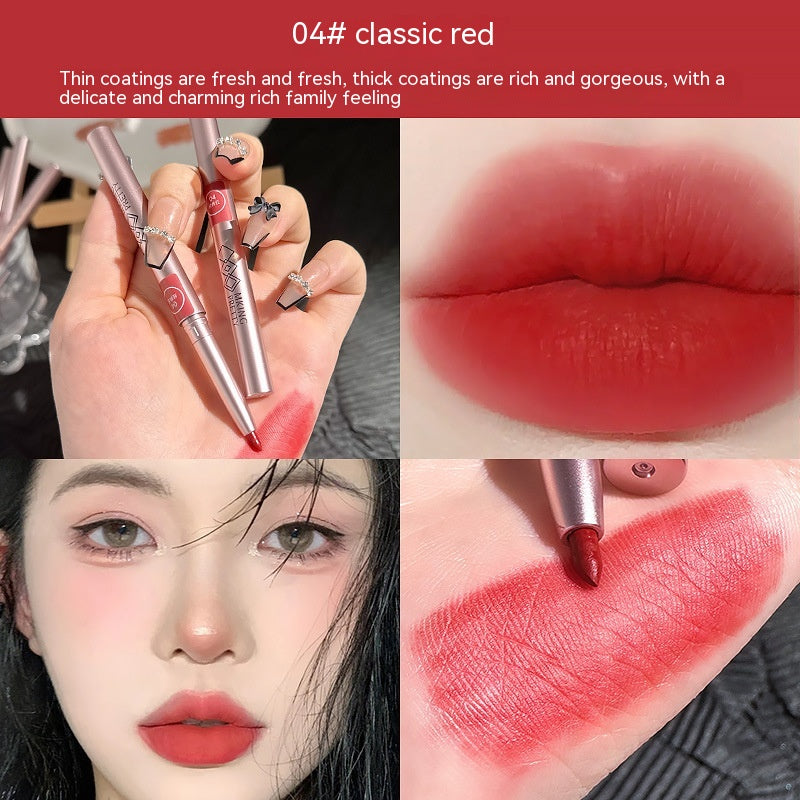 Waterproof Matte Lip Liner Pen – Rotating Lipstick, Long-Lasting Color
