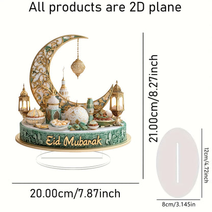 Charming Ramadan 2D Acrylic Decoration – Boho Style Table, Home & Window Display