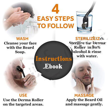 Beard Care Set – Cleaning & Nourishing Beard Kit with Turmeric & Apple Extract