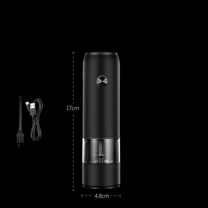 Rechargeable Electric Salt & Pepper Grinder Set - One-Handed Operation, Adjustable Coarseness, LED Light