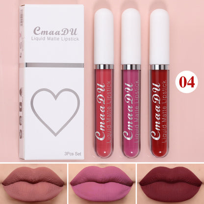 Waterproof Non-Stick Long-Lasting Lip Gloss Set – 3-Pack