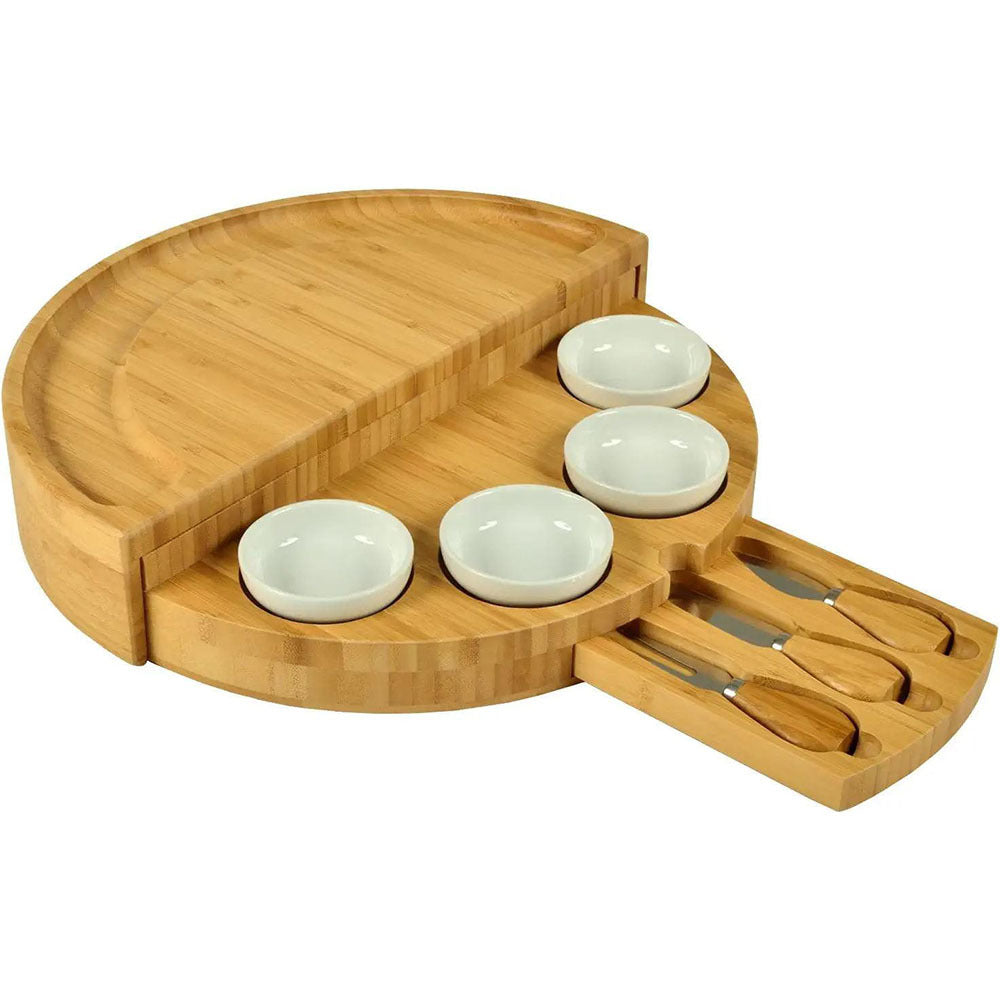 Bamboo Foldable Cheese Board - Portable, Non-Slip, Anti-Mold