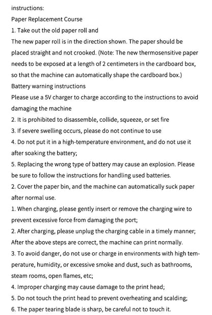 Portable Mini Bluetooth WiFi Printer – Pocket-Sized Photo & Label Printer for Students & Notes