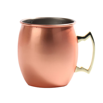 304 Stainless Steel Moscow Mule Cup – Hammered Copper-Plated Cocktail Glass