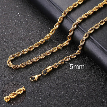 Stainless Steel Curb Link Chain Necklace for Men & Women – Eco-Friendly & Durable